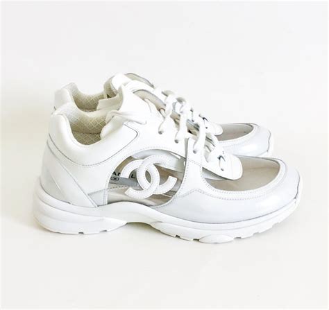 sneaker coco chanel|chanel white transparent sneakers.